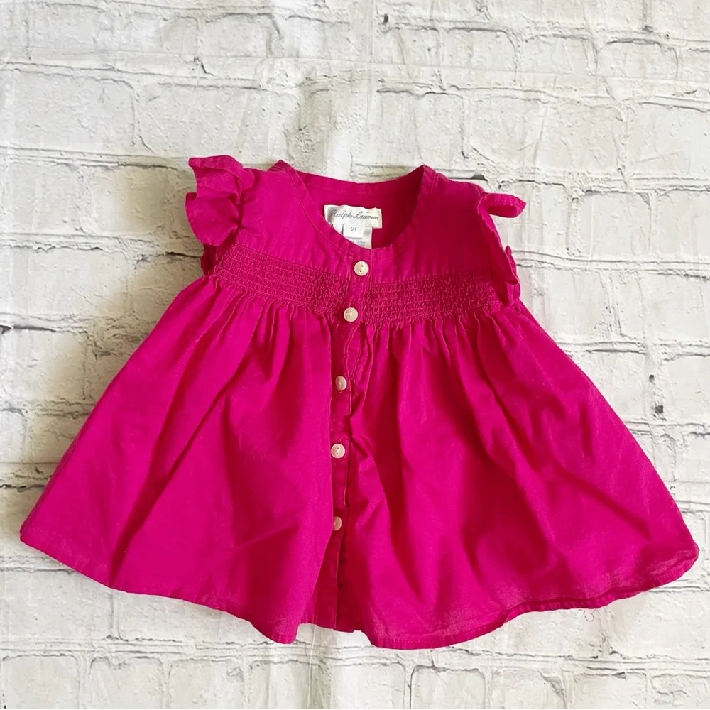 Girls Ralph Lauren Magenta Pink Blouse